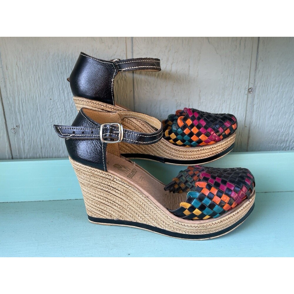 Mexicanita Julissa Mexican huarache sandal/ Mexican wedges Mexican sandals